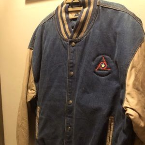 IBM Projectors Tri Mountain Denim Jacket Bomber
